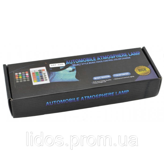 Цветная подсветка для авто водонепроницаемая RGB led HR-01678 7 цветов 4 ленты ld - фото 7 - id-p2152301544