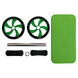 Ролик гімнастичний колесо для преса подвійне 15.5 см CIMA FI-7428, фото 7