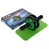 Ролик гімнастичний колесо для преса подвійне 15.5 см CIMA FI-7428, фото 2