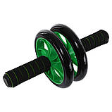 Ролик гімнастичний колесо для преса подвійне 15.5 см CIMA FI-7428, фото 3