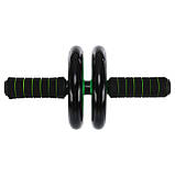 Ролик гімнастичний колесо для преса подвійне 15.5 см CIMA FI-7428, фото 4