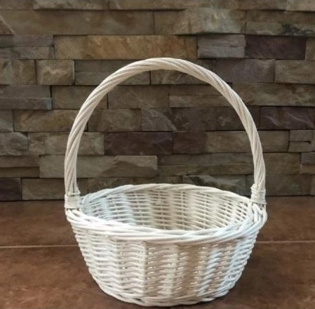 Кошик Великодня "Весняний Ангел" з білої лози ДИТнева, фото 1