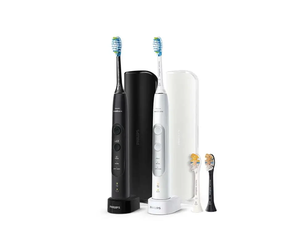 PHILIPS Sonicare ProtectiveClean 7000 (6100 HX6877/35) White and Black Набір електричних зубних щіток