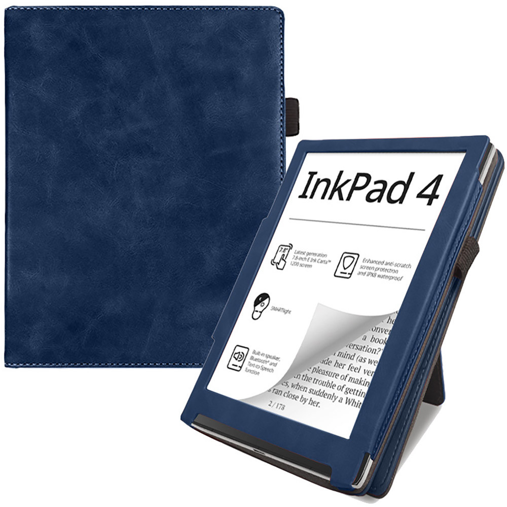 Чохол Galeo Vertical Leather Stand для Pocketbook 743G Inkpad 4, 743C Inkpad Color 2 Dark Blue