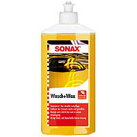 Автошампунь wasch+wax 500мол концентрат із воском Sonax 313200-Sonax