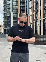 Чоловіча футболка оверсайз чорного кольору з принтом NIAGARA brand  6927, фото 4