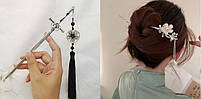 Металева китайська паличка для волосся. Китайська шпилька для волосся, фото 2
