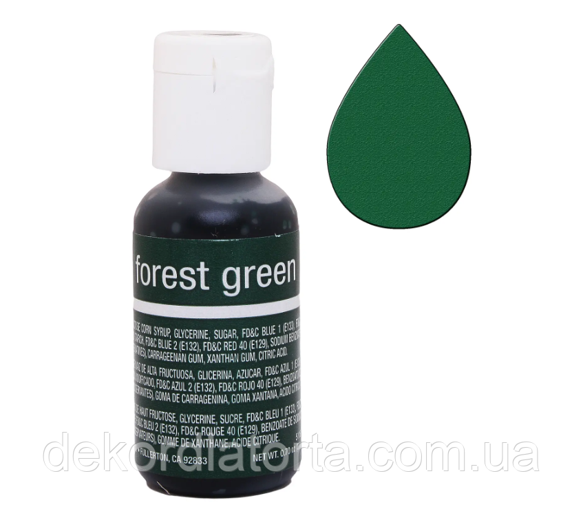 Гелевий барвник Зелений ліс Chefmaster (Forest Green)