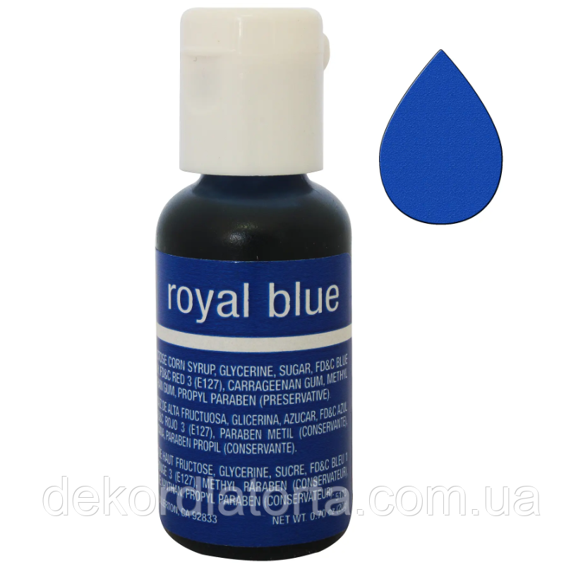 Гелевий барвник Королівський синій Chefmaster (royal blue)