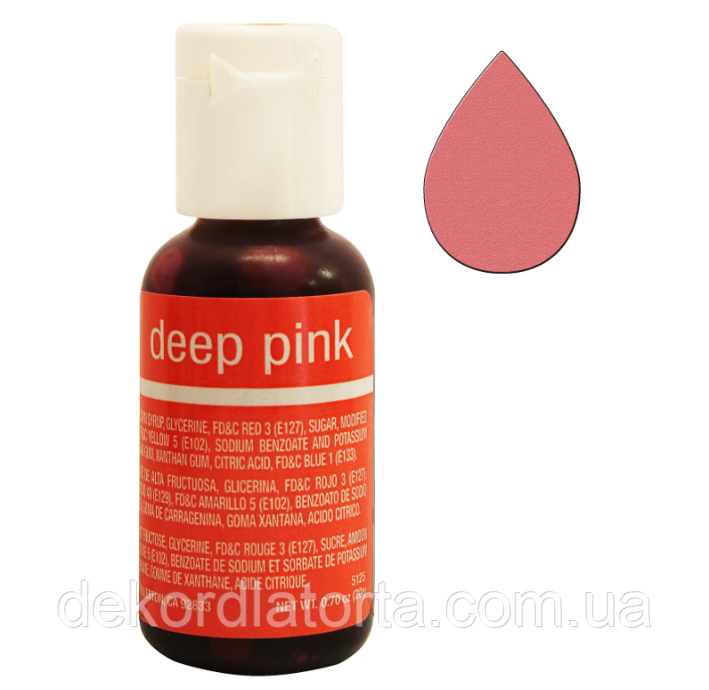 Гелевий барвник Темно рожевий Chefmaster (Deep Pink)