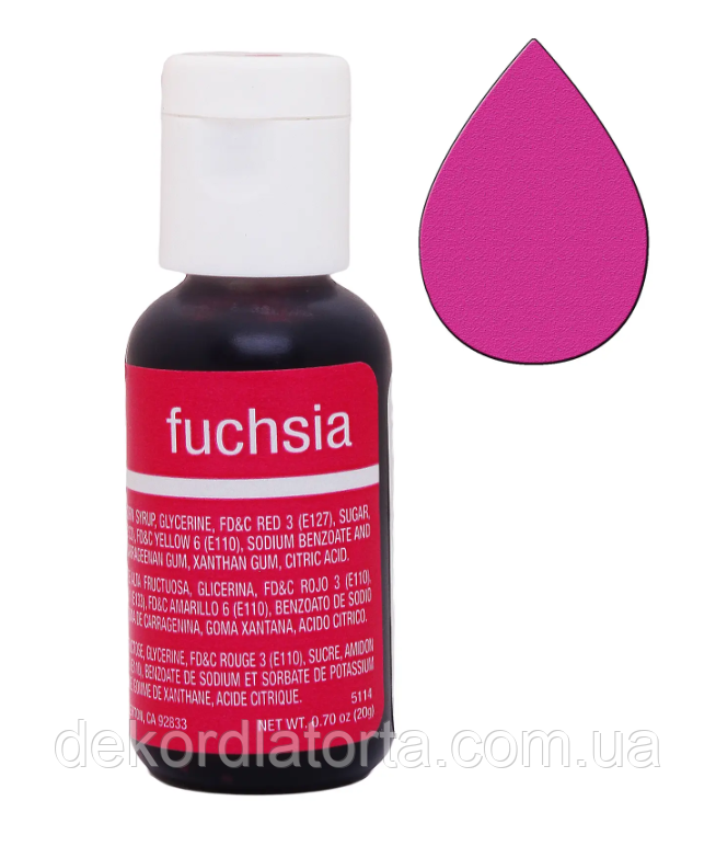Гелевий барвник Фуксія Chefmaster (Fuchsia)