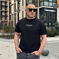 Чоловіча футболка оверсайз чорного кольору з принтом NIAGARA brand  6927, фото 3