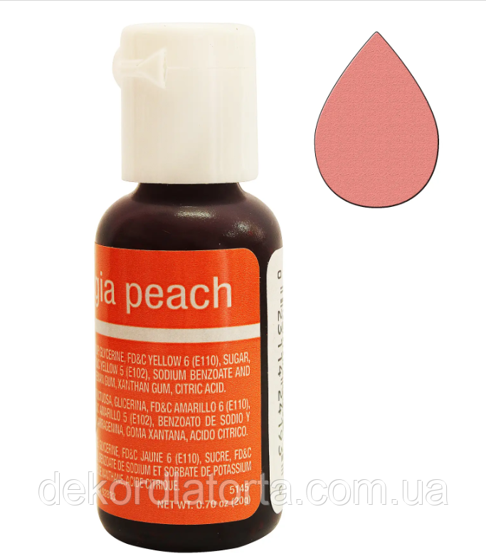 Гелевий барвник Персик Chefmaster (Georgia Peach)