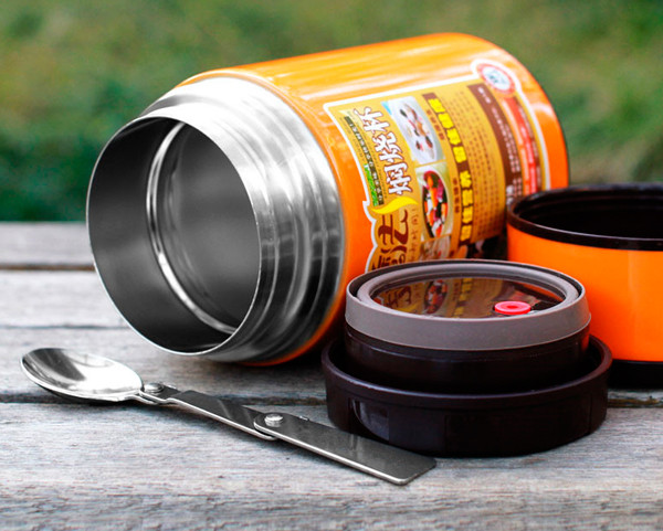 Термос для їжі. Об'єм 1600 мл помаранчевий