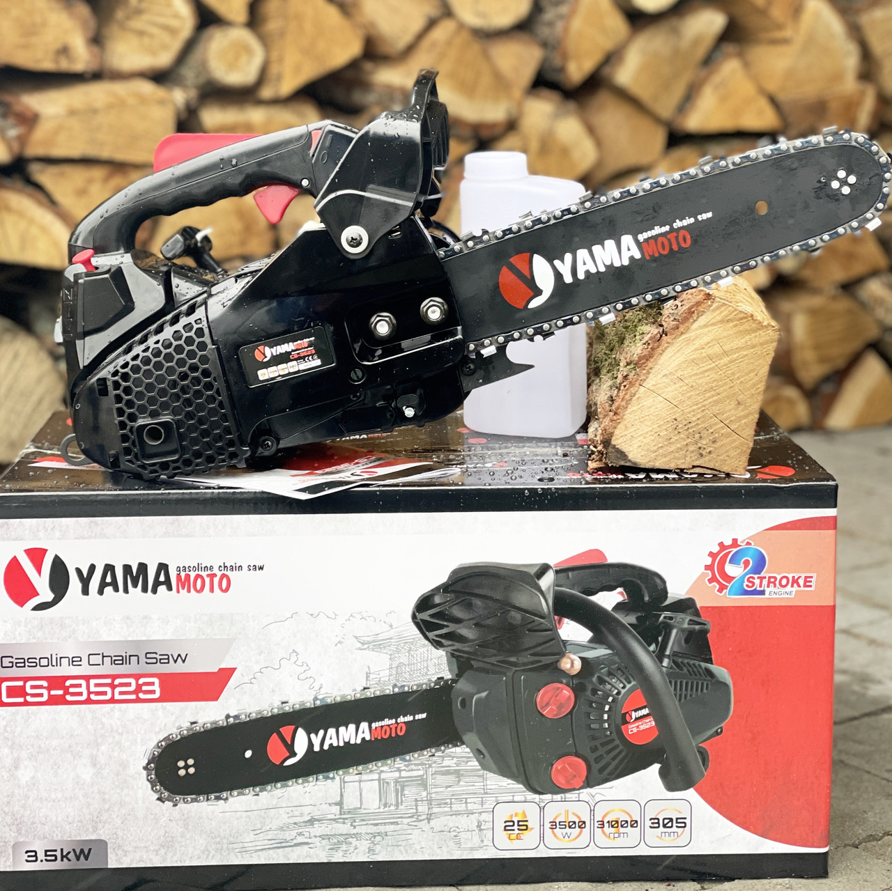 Бензинова пила Одноручка 3.5 кВт Yamamoto CS-3523 NEW