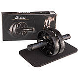 Ролик гімнастичний колесо для преса подвійне 16 см SP-Sport FI-1707, фото 2