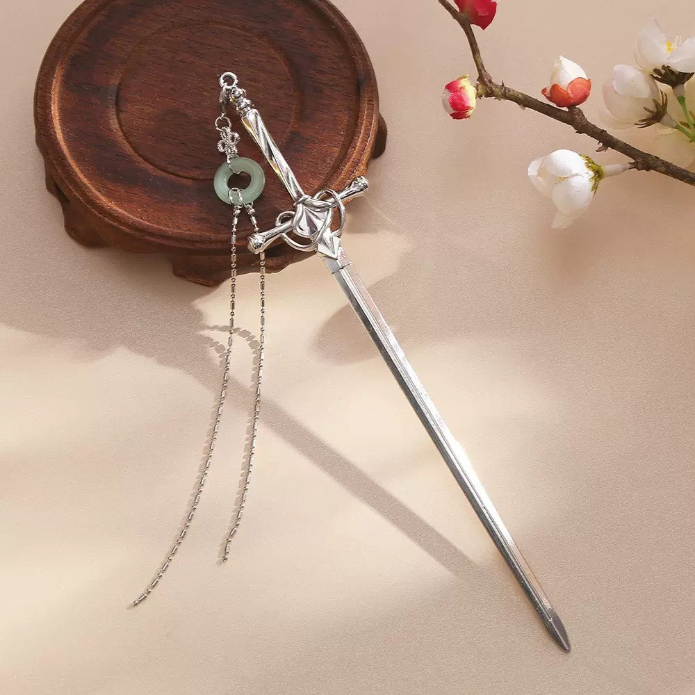 Металева китайська паличка для волосся шпилька. Шпилька-спиця для волосся з металу, фото 1