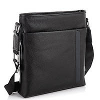 Мужская кожаная сумка через плечо черная Tiding Bag A25F-9913-3A