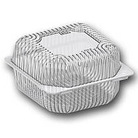 Блістерна одноразова упаковка з кришкою IT-22 розмір 131х131х79 об'єм 920 мл 50 шт/уп.