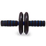 Ролик гімнастичний колесо для преса подвійне 15 см SP-Sport FI-1773, фото 3