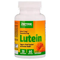 Антиоксидант Jarrow Formulas Лютеин, 20 мг, Lutein, 60 желатиновых капсул (JRW-12025)