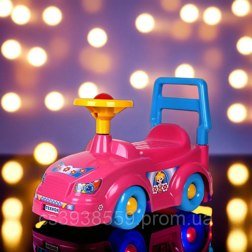 Дитячі машинки каталки для дівчаток Толокар для дівчинки рожевий Машинка для катання дітей