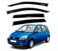 Дефлекторы окон ветровики Renault Scenic II 2003-2009 (скотч) AV-Tuning