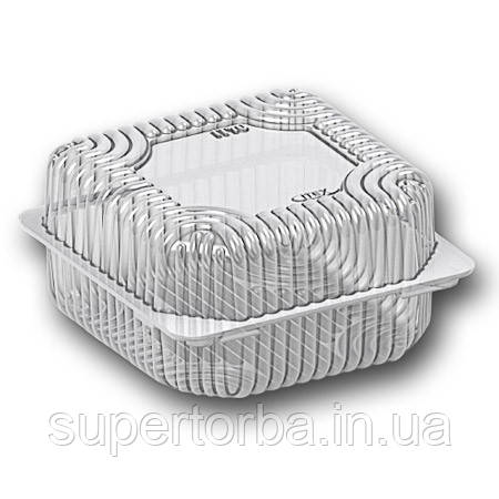 Блістерна упаковка для харчових продуктів IT-10 розмір 131х131х70 об'єм 800 мл 50 шт/уп., фото 1