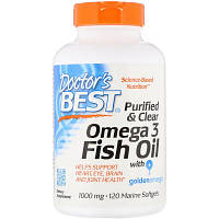 Жирные кислоты Doctor's Best Рыбий жир Омега-3, Omega 3 Fish Oil with Goldenomega, 1000 (DRB-00478) - Топ