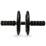 Ролик гімнастичний колесо для преса подвійне 20 см SP-Sport FI-1775, фото 3