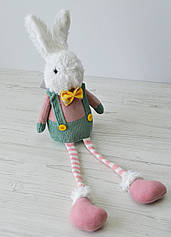 Великодня м'яка іграшка Кролик хлопчик сидячий H27см