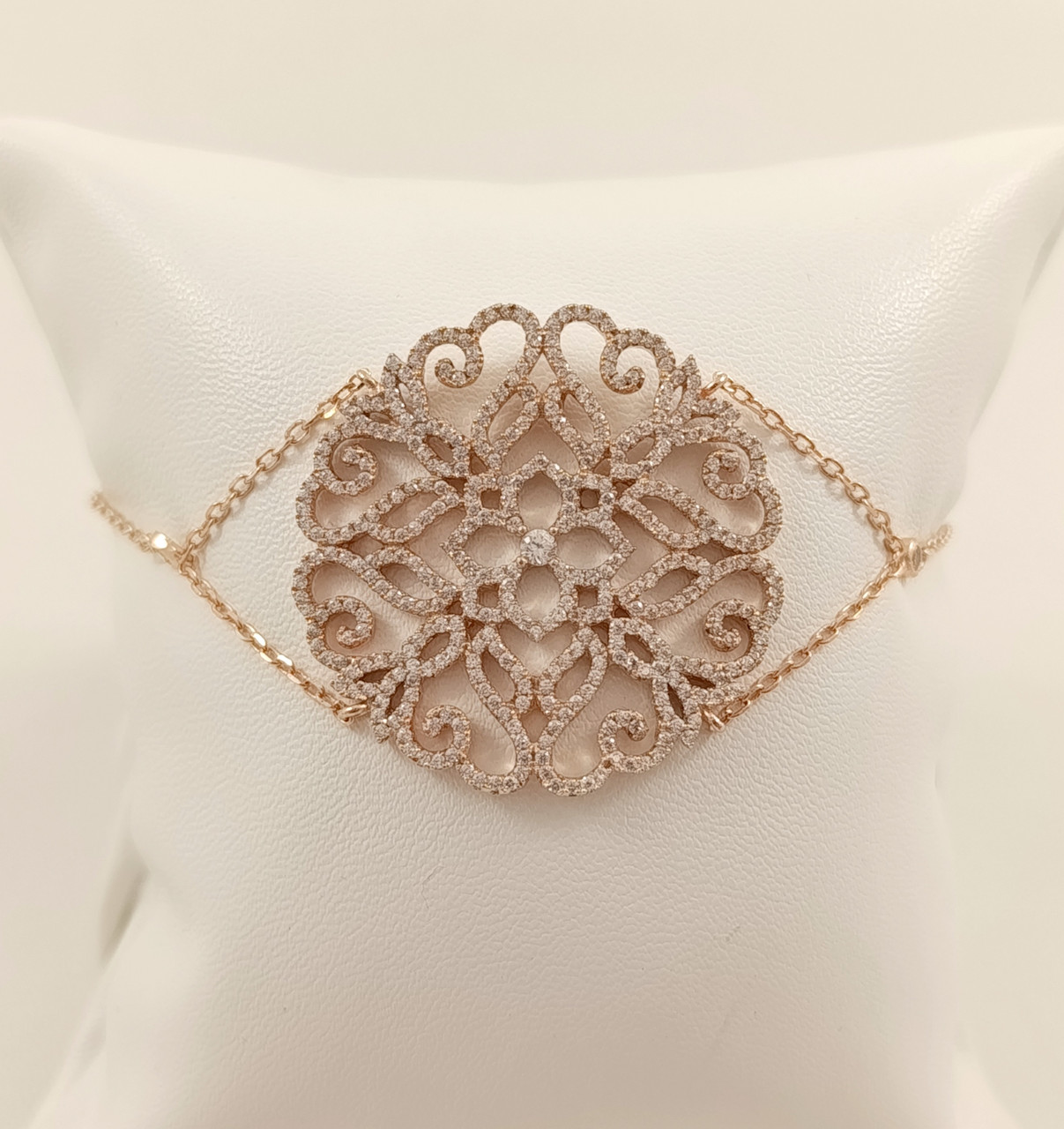 Браслет срібний з цирконієм "Квітка" 1BСH-kr, фото 1