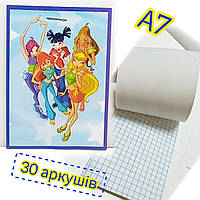 Блокнот детский А7 (74х104мм) / 30 аркушів, клітинка / WinX №1