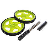 Колесо ролик для преса подвійне 18.5 см Zelart FI-4242, фото 4