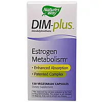 Nature's Way, DIM-plus, метаболизм эстрогенов, 120 вегетарианских капсул