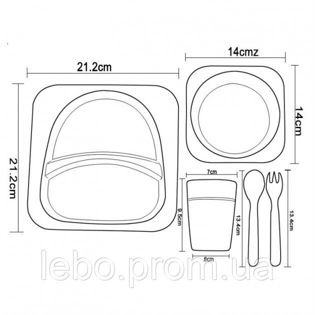 Набор детской посуды из бамбукового волокна Elite Lux 5 приборов Фея Пчелка lb - фото 4 - id-p2152357426
