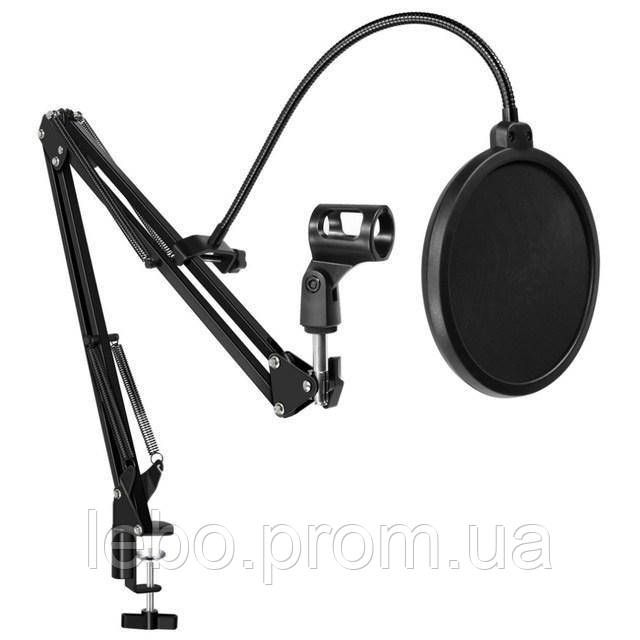Студийный микрофон Music D.J. M800U со стойкой и ветрозащитой lb - фото 2 - id-p2152357427