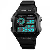 Мужские спортивные электронные часы Skmei 1299BK Черные ht