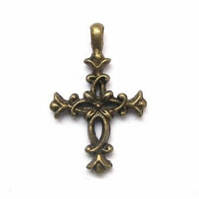 Метал. підвіска "хрестик" бронза (1,8х2,8 см) 8 шт. в уп.