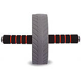 Ролик гімнастичний колесо для преса одинарне 18 см Record FI-0905, фото 2