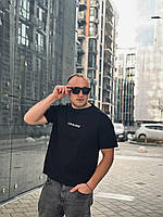 Чоловіча футболка оверсайз чорного кольору з принтом Ukraine 7213, фото 4