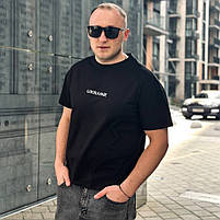 Чоловіча футболка оверсайз чорного кольору з принтом Ukraine 7213, фото 2