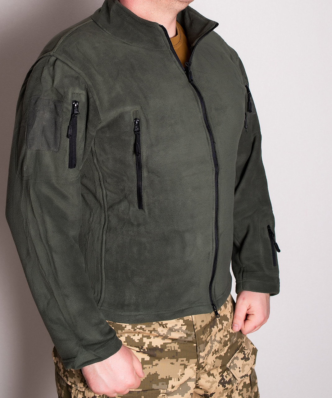 Тактична флісова кофта Han Wild олива, фото 1