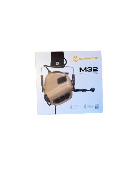 Активні навушники EARMOR M32 MOD3 тактичні (бойові) Coyote Brown піщані