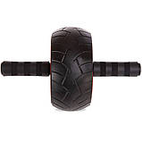 Ролик гімнастичний колесо для преса одинарне 20 см SP-Sport FI-1696, фото 3