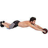 Ролик гімнастичний колесо для преса одинарне 20 см SP-Sport FI-1696, фото 9