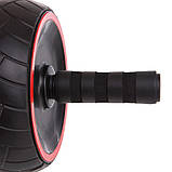 Ролик гімнастичний колесо для преса одинарне 20 см SP-Sport FI-1696, фото 2