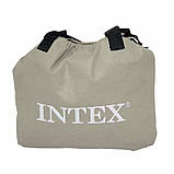 Надувне ліжко двоспальне Intex 67770 Сірий (203-152-33см) з вбудованим електричним насосом, фото 7
