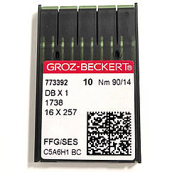 Голки для промислових швейних машин Groz-Beckert DBx1, FFG/SES, №90/14 (6769)