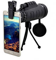 Монокуляр Panda 40x60 з триногою та кліпсою для смартфона + чохол ht
